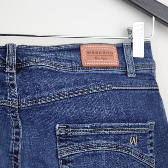 Weekend Maxmara Stretch Medium Wash Low Rise Boot Cut Denim Jeans - Picture 5 of 7
